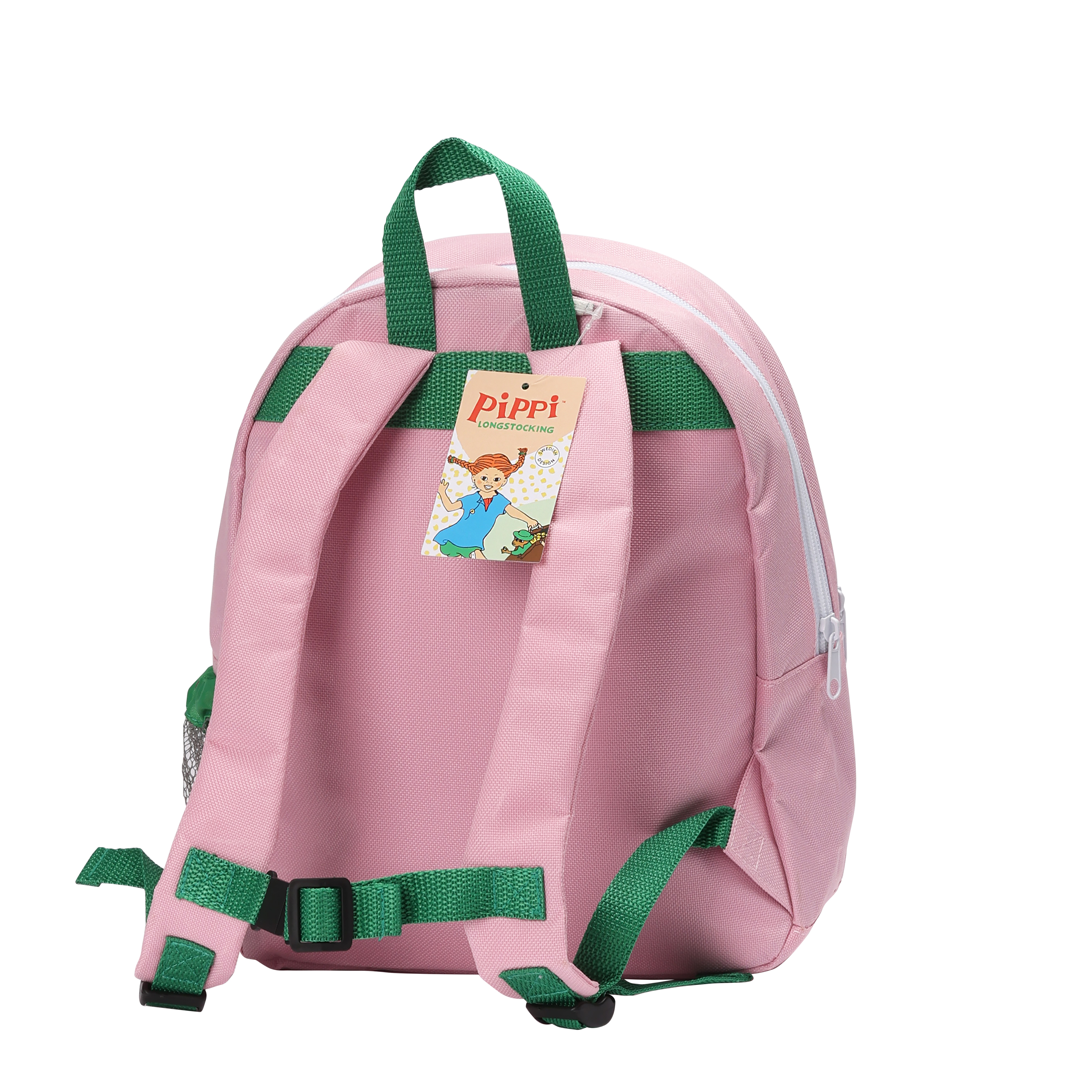 Pippi Longstocking peppi pitkätossu lasten laukku reppu vaaleanpunainen
