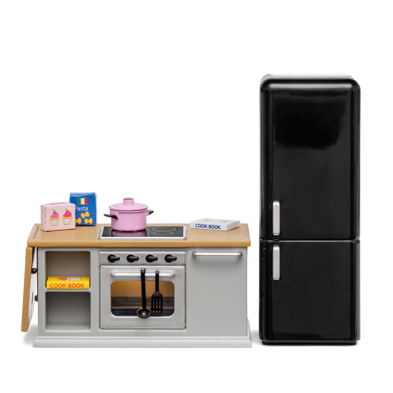 Doll house furniture & doll house accessories lundby doll house furniture kitchen cooker & fridge with lighting