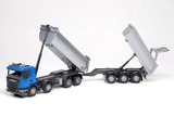 EMEK TOY CAR TIPPER WITH TRAILER SCANIA BLUE 1:25