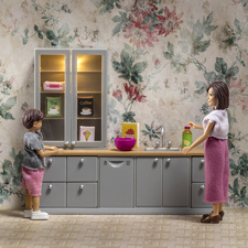Puppenhausmöbel & Zubehörsets lundby puppenhausmöbel küche spülbecken & spülmaschine mit licht