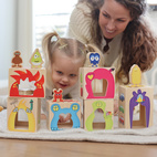 Leksaksfigurer & Tillbehör babblarna figurset och hus i trä