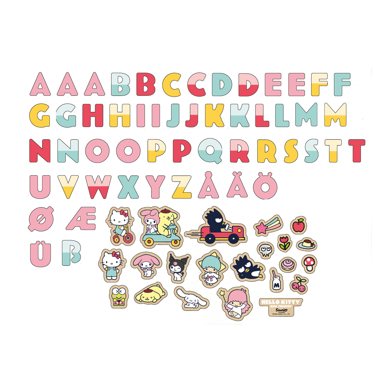 Bokstäver & Siffror hello kitty magnetbokstäver och figurer
