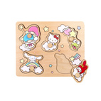 Kids puzzles hello kitty puzzle with knobs 5 pieces