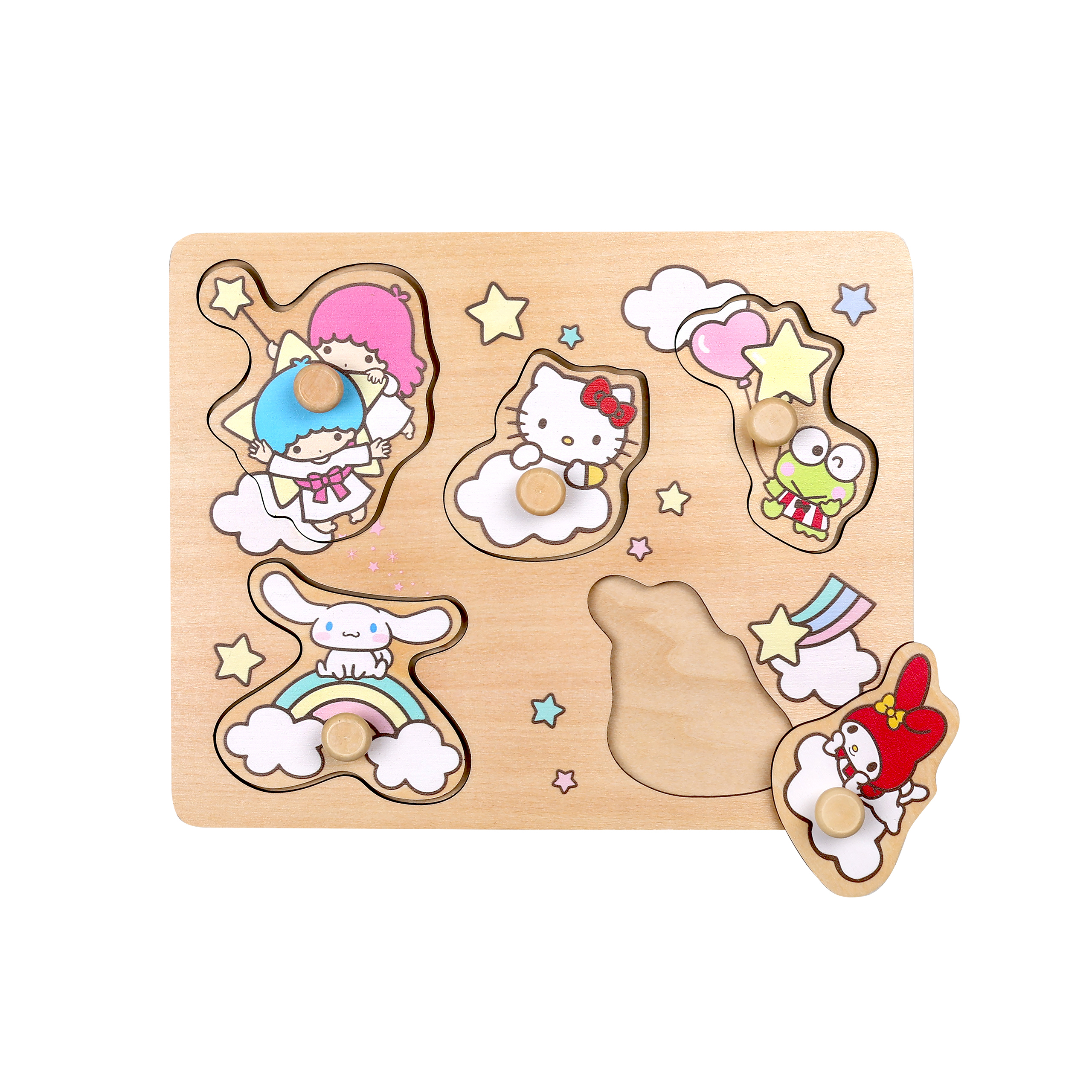 Hello Kitty & Friends hello kitty puzzle with knobs 5 pieces