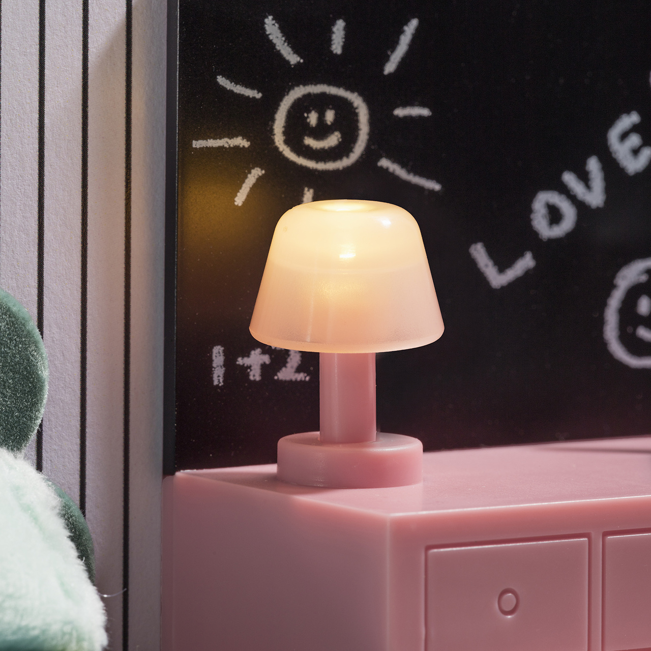 Dukkehusmøbler & tilbehør lundby dukkehusmøbler teenageværelse med belysning