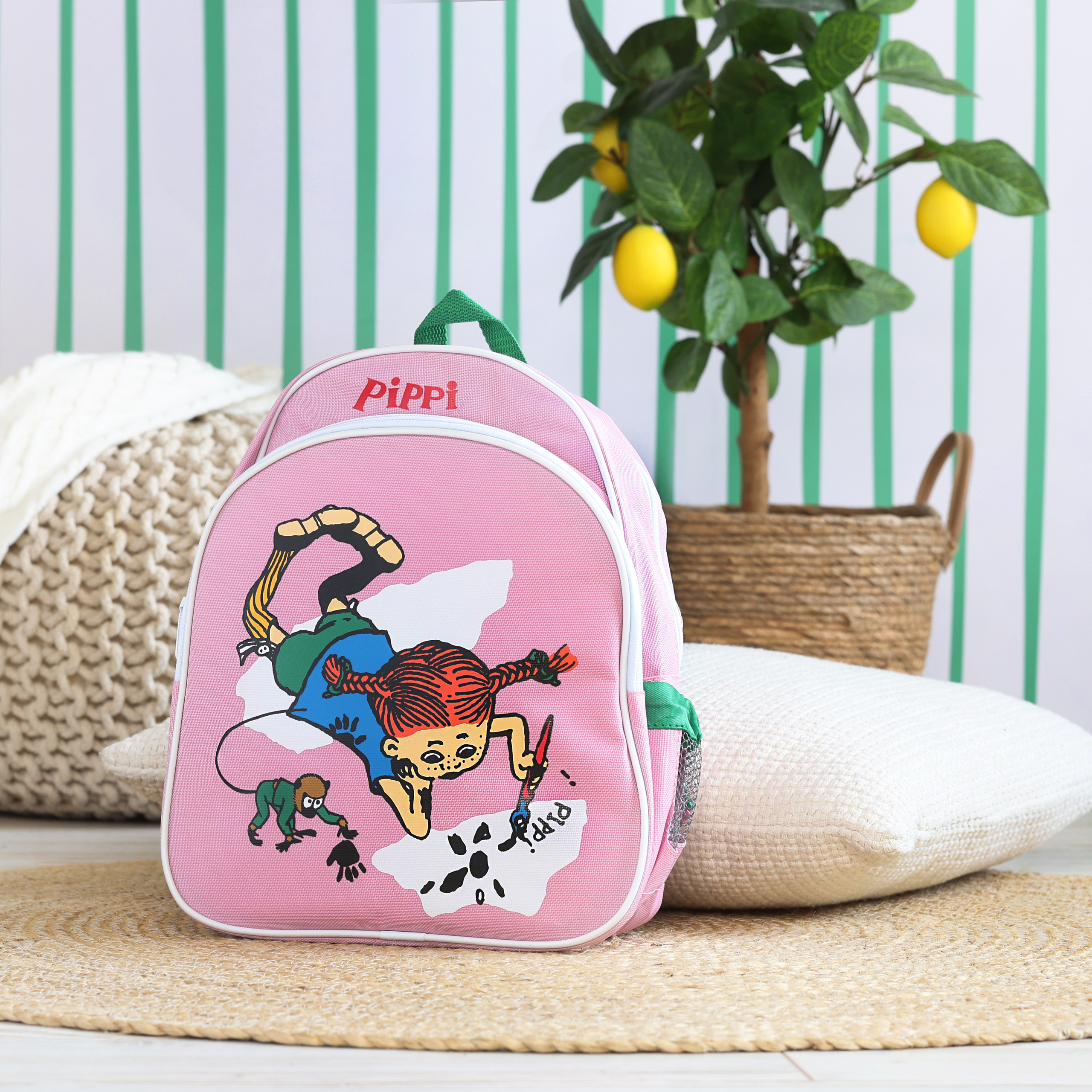 Pippi pippi barnevesker ryggsekk rosa