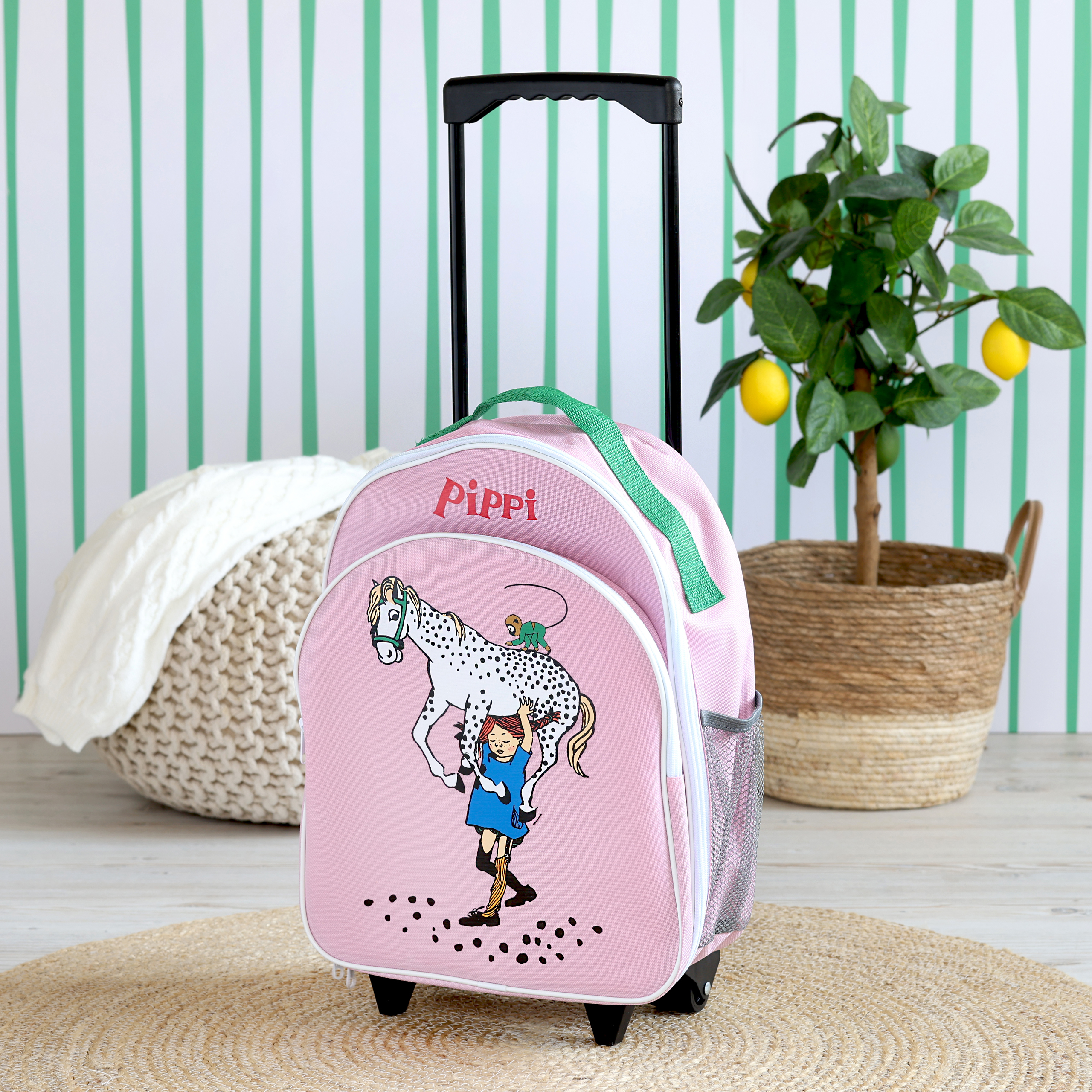 Pippi pippi børnetaske kuffert lyserød