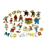 PIPPI MAGNETBOKSTÄVER OCH FIGURER 72 ST