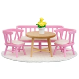 LUNDBY DOCKHUSMÖBLER MATGRUPP LJUSROSA