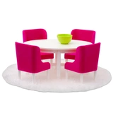 LUNDBY PUPPENHAUSMÖBEL ESSGRUPPE KIRSCHROT